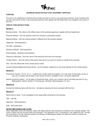DHEC Form 0824 Business Registration - X-Ray Equipment Services - South Carolina, Page 3