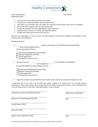 Rehabilitative Behavioral Health Services (Rbhs) Parent/Caregiver/Guardian Agreement to Participate in Community Support Services - South Carolina, Page 2