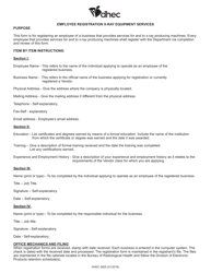 DHEC Form 0825 Employee Registration - X-Ray Equipment Services - South Carolina, Page 3