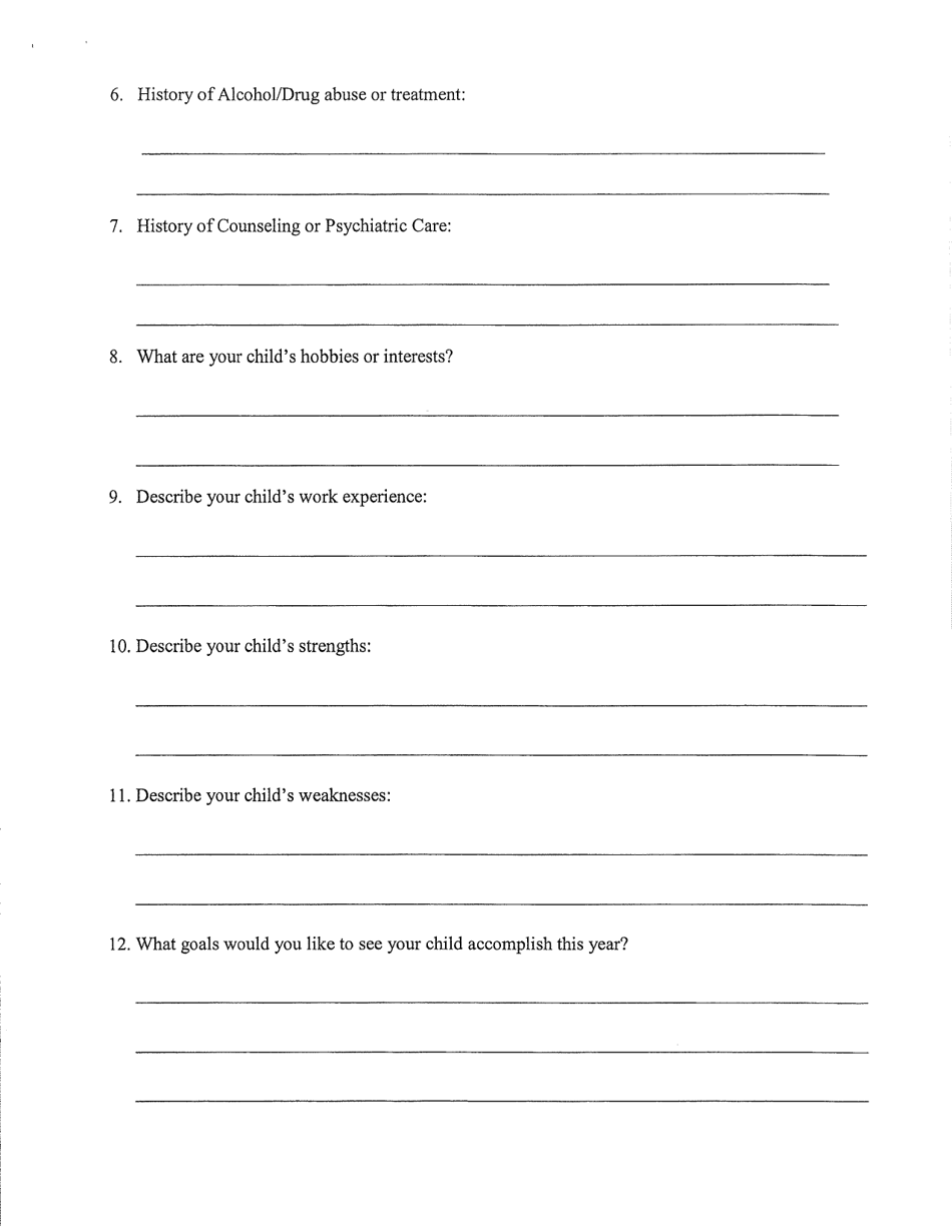 Hilldale Learning Academy Student Data Form - Oklahoma, Page 4