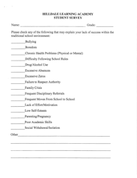 Hilldale Learning Academy Student Data Form - Oklahoma, Page 5