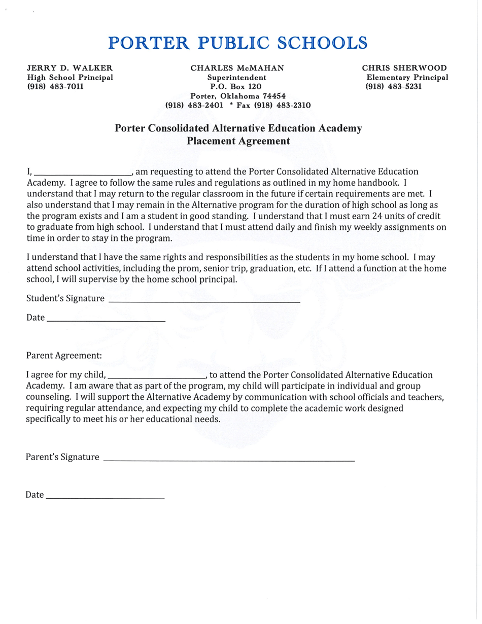 Porter Consolidated Alternative Education Academy Emergency Information - Oklahoma, Page 4