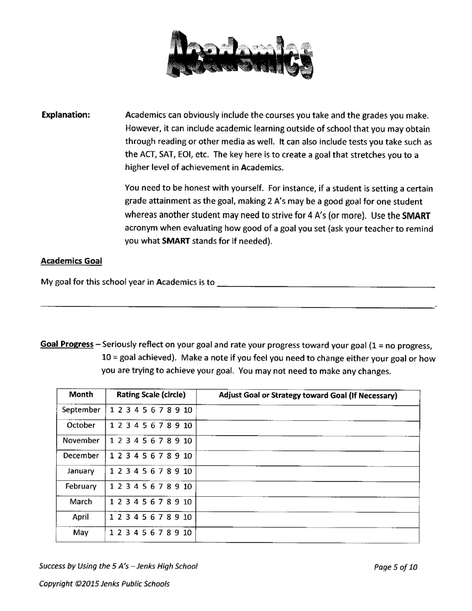 Jenks success by Using the 5 as - Be All You Can Be Use the 5 as - Oklahoma, Page 2