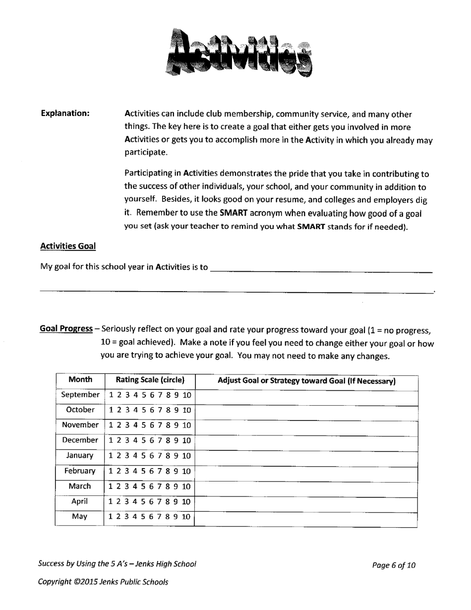 Jenks success by Using the 5 as - Be All You Can Be Use the 5 as - Oklahoma, Page 3