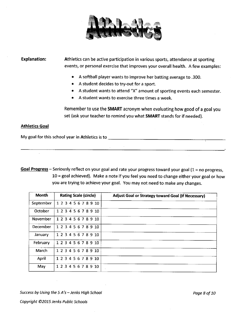 Jenks success by Using the 5 as - Be All You Can Be Use the 5 as - Oklahoma, Page 5