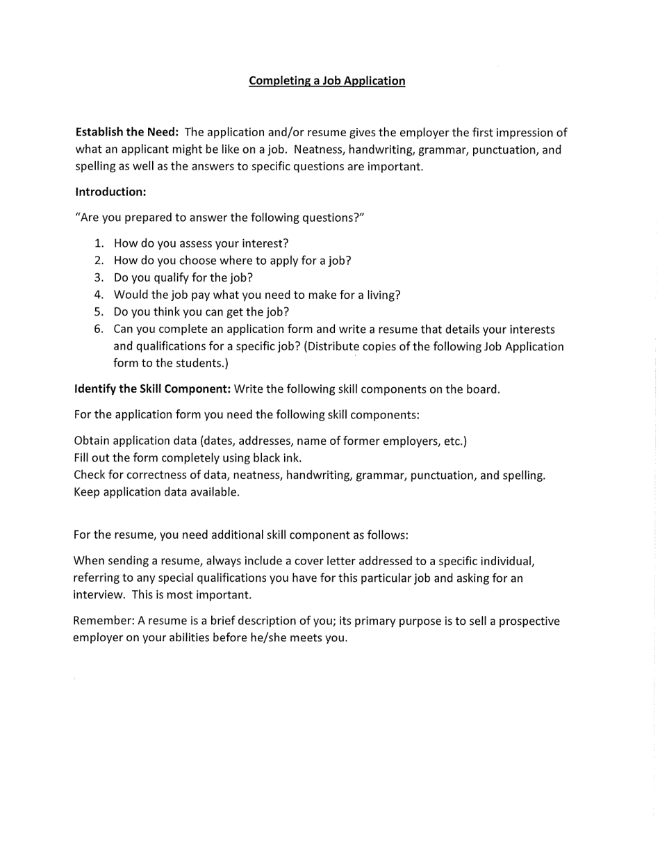 Employment Application - Oklahoma, Page 1