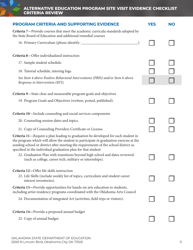 &quot;Site Visit Evidence Checklist - Alternative Education Program&quot; - Oklahoma, Page 3
