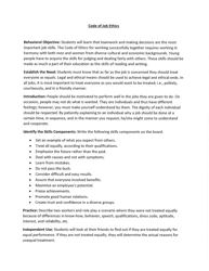 Document preview: Code of Job Ethics - Oklahoma