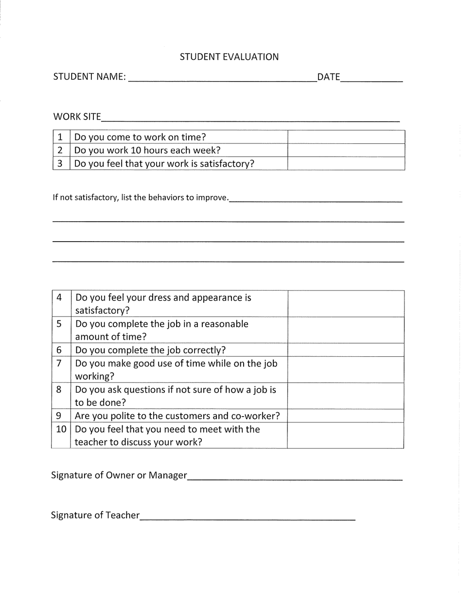 Oklahoma Work Study Evaluation - Fill Out, Sign Online and Download PDF ...