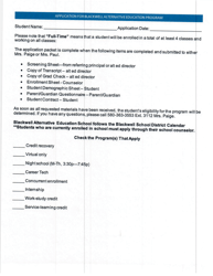 Application for Blackwell Alternative Education Program - Oklahoma, Page 2