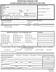 ODH Form 295 &quot;Hepatitis Reporting Form&quot; - Oklahoma