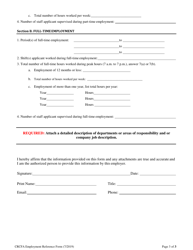 Employment Reference - Community Residential Facility Care Administrator Application - South Carolina, Page 4