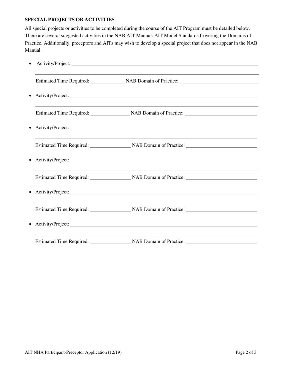 Nursing Home Administrator-In-training Application - South Carolina, Page 9
