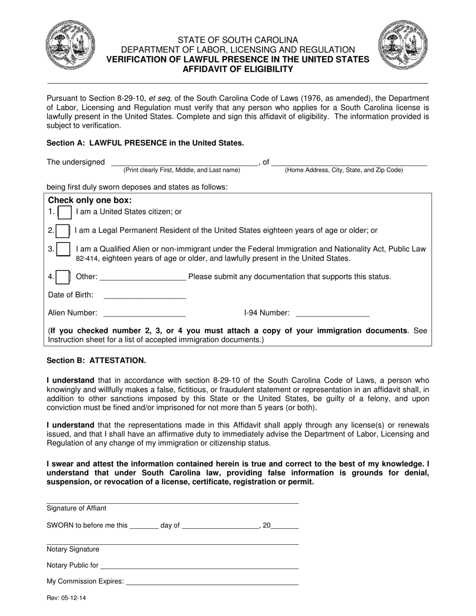 Lthc Signature Affidavit - South Carolina, Page 3