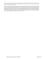Reactivation of Inactive Administrators Application - South Carolina, Page 3