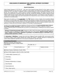 DHHS Form 1514 Disclosure of Ownership and Control Interest Statement - South Carolina, Page 2