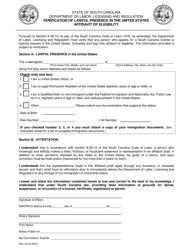 Signature Affidavit - South Carolina, Page 2
