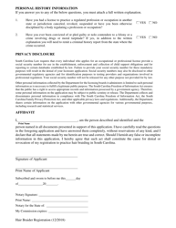 Application for Hair Braider Registration - South Carolina, Page 2