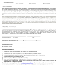 Student Permit Application - South Carolina, Page 3
