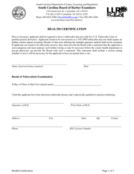Barber and Master Hair Care Forms - South Carolina, Page 4