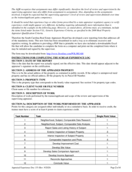 Instructions for Appraiser Experience Log - South Carolina, Page 2