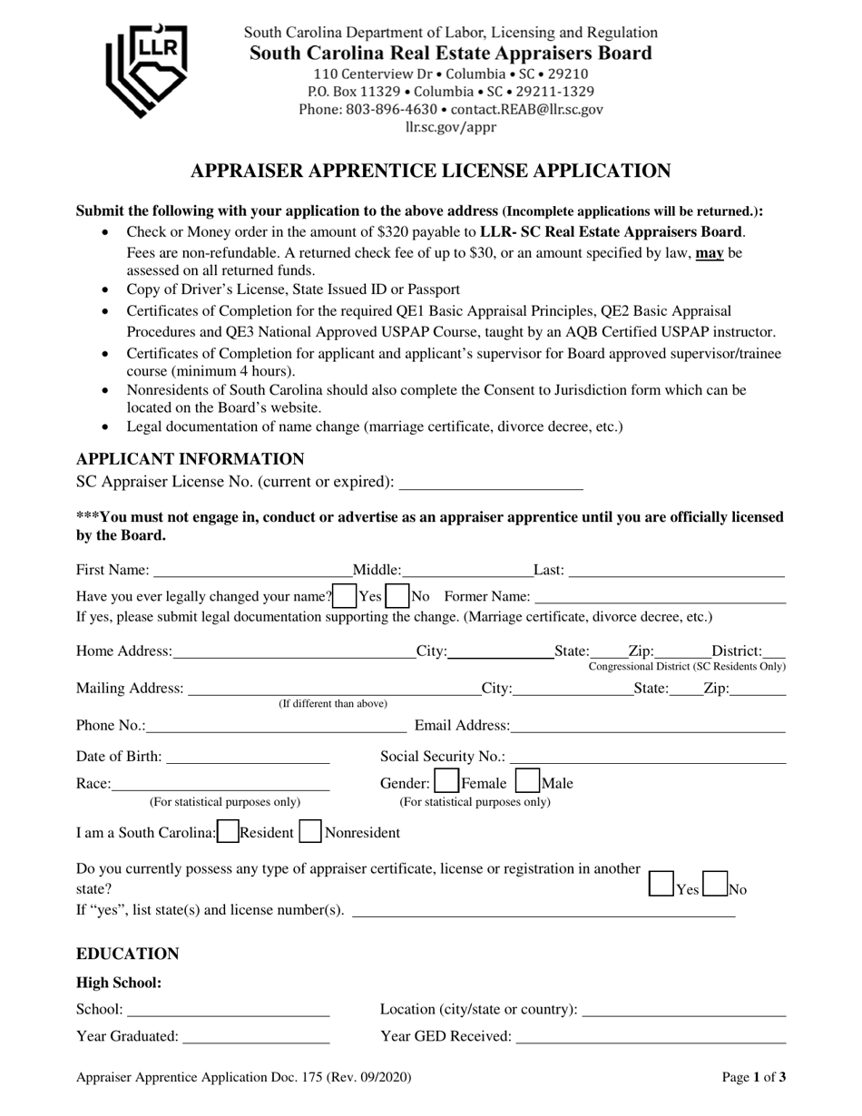 Form DOC175 Fill Out, Sign Online and Download Fillable PDF, South