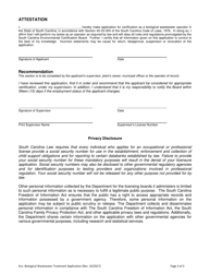 Application for Certification as a Biological Wastewater Treatment Operator - South Carolina, Page 3