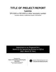 Document preview: Brand and Identity Black & White Report Template - Ohio