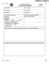 Document preview: Form CID-27 Tax Violation Complaint - South Carolina