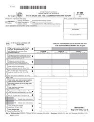 Form ST-388 &quot;State Sales and Use and Accommodations Tax Return&quot; - South Carolina