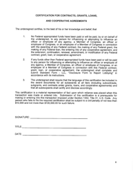 Certification for Contracts, Grants, Loans, and Cooperative Agreements - South Carolina, Page 2