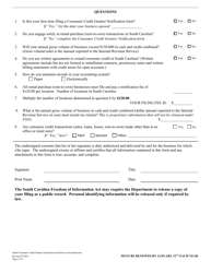 Initial Consumer Credit Grantor Notification for Rent-To-Own Businesses - South Carolina, Page 2