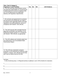 Self-monitoring Checklist - Local Education Agency (Lea) Programs for Neglected and Delinquent - South Carolina, Page 3