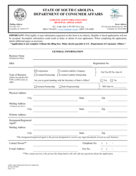 Athlete Agent Organization Renewal Application - South Carolina, Page 2