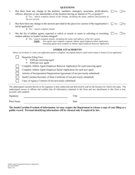 Athlete Agent Organization Renewal Application - South Carolina, Page 3
