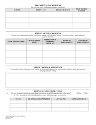 Athlete Agent Employee Initial Application - South Carolina, Page 2