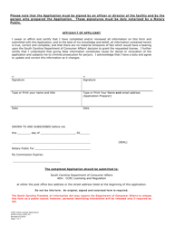 SCDCA Form CCRC-01 Initial Application for Ccrc License - South Carolina, Page 7
