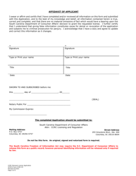 SCDCA Form CCRC-03 Application for Ccrc Renewal License - South Carolina, Page 6