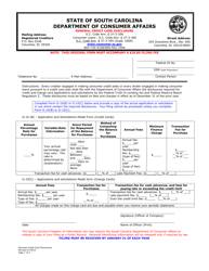 Renewal Credit Card Disclosure - South Carolina