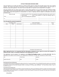 Form L-304 Application for Farm Gasoline User Fee Refund - South Carolina, Page 2