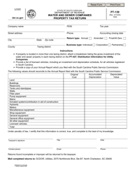 Document preview: Form PT-139 Water and Sewer Companies Property Tax Return - South Carolina