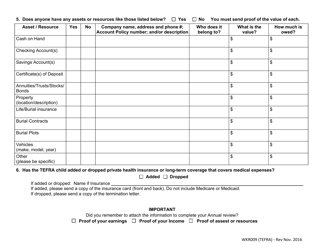 Form WKR009 Annual Tefra Review Form - South Carolina, Page 3