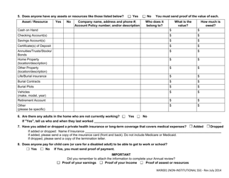 Form WKR001 Annual Review Form - Aged, Blind, or Disabled Individuals (Abd) - South Carolina, Page 4