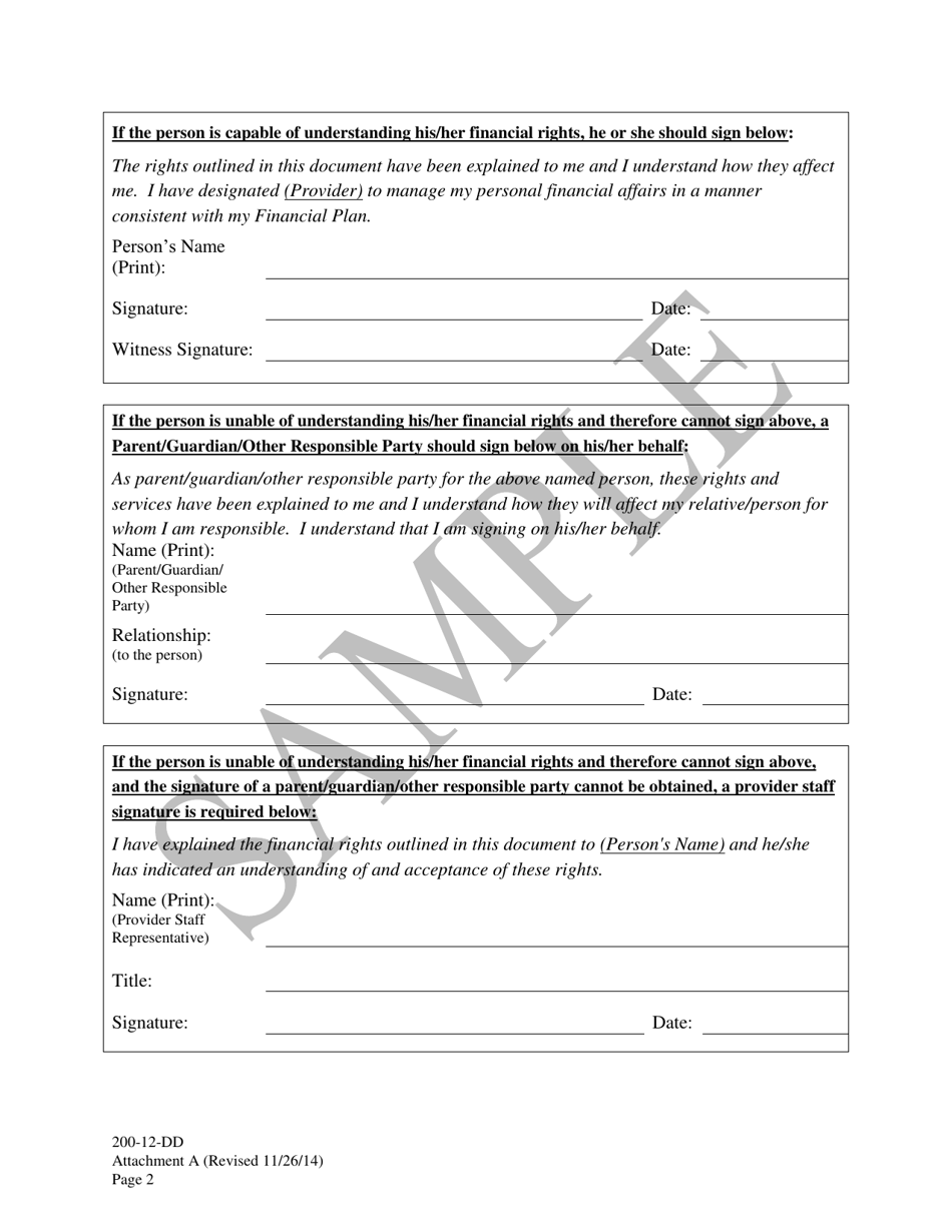 Attachment A Statement of Financial Rights (For Persons Receiving Residential Services) - Sample - South Carolina, Page 2