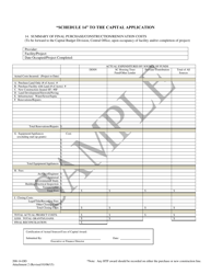 Document preview: Attachment 2 "schedule 14" to the Capital Application - Summary of Final Purchase/Construction/Renovation Costs - Sample - South Carolina