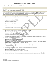 Document preview: Attachment 4 Addendum "b" to Capital Application - Justification of Purchase/Construction of a Particular Facility - Sample - South Carolina