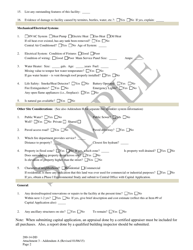 Attachment 3 Addendum a to Capital Application - Pre-purchase Checklist for Facility (As-Is Condition) - Sample - South Carolina, Page 2