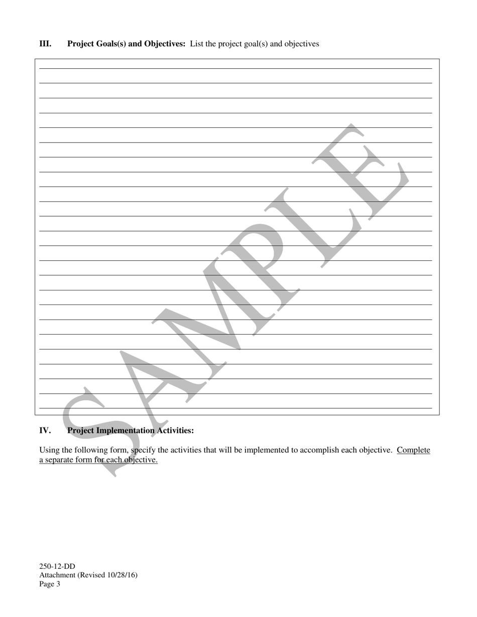 Application - Competitive Funding for Special Service Contract: Statewide Consumer / Family Support Networks - Sample - South Carolina, Page 3