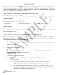Document preview: Attachment A Service Letter - Sample - South Carolina