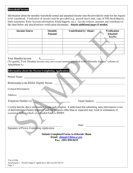 Attachment C Application for Family Support Funding - Sample - South Carolina, Page 3